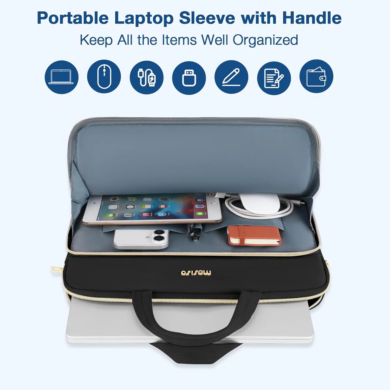 MOSISO Laptop Case 16 inch 13.3 inch Laptop Sleeve for MacBook Pro 16 14 Air 15 13 Notebook Wheat Ear Quilted Carrying Bag