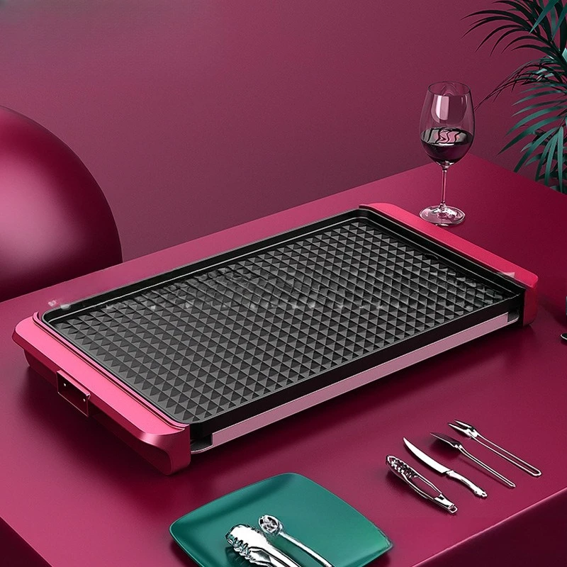 Household electric grill Electric barbecue grill Indoor electric barbecue pan BBQ pan Korean barbecue pan Plug in