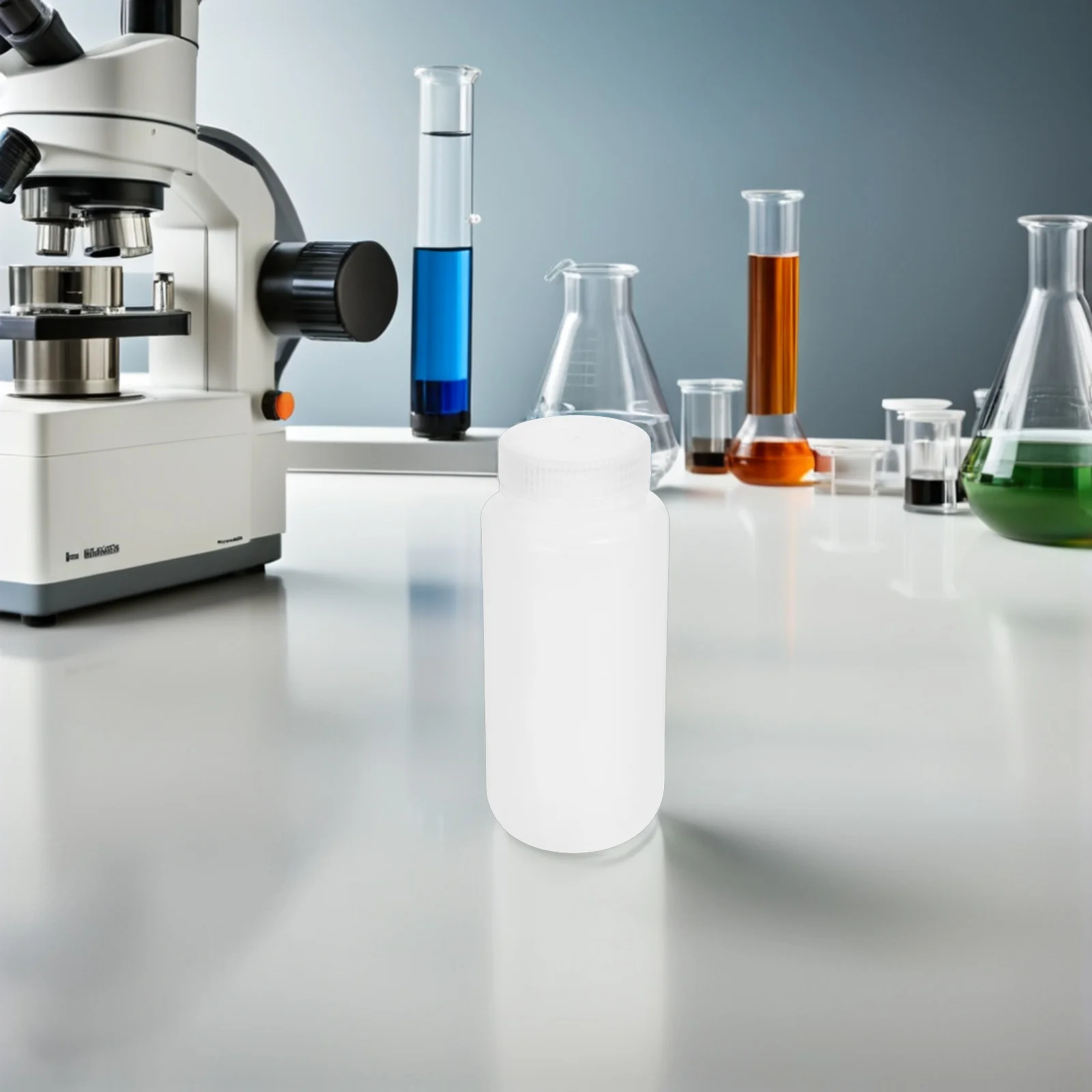 

6pcs 250ml Lab Reagent Bottle White Plastic Wide Mouth Sealed Container for Chemical Storage Experimental Use for Liquids
