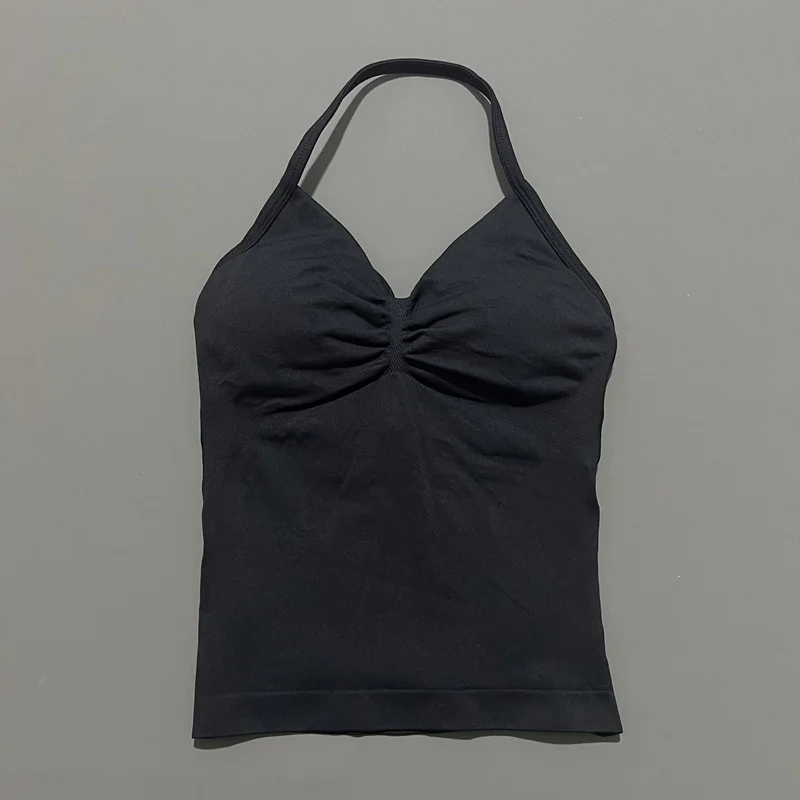 Impact Longline Strappy Top High Elasticity Breathable Workout Running Yoga Pilates Fitness Gym Activewear Seamless Tops image 6