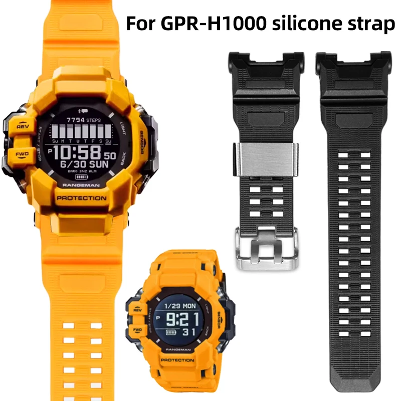 

GPRH1000 Улучшенный силиконовый ремешок для часов G-SHOCK Casio 3554 Cat Man Generation GPR-H1000, спортивный ремешок из полимерной смолы, аксессуары для часов