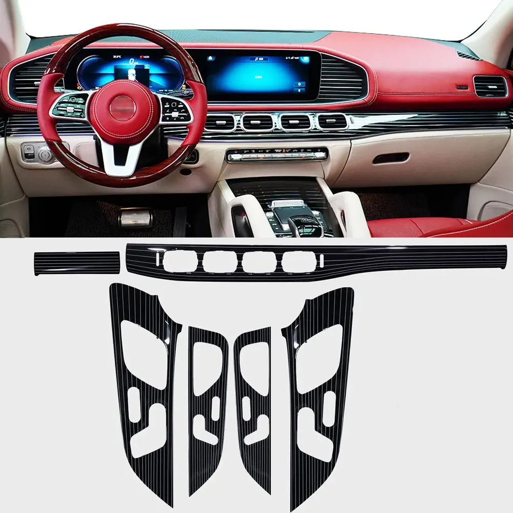 

Для Benz доска пианино краска интерьер Maybach пианино панель GLE GLS W167 GLE350 GLE450 GLE53 GLS400 GLS450 GLS480