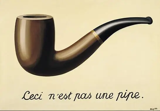 Rene Magritte Famous Painting This Is Not A Pipe, Art Film Print Silk Poster, for Your Home Wall Decor