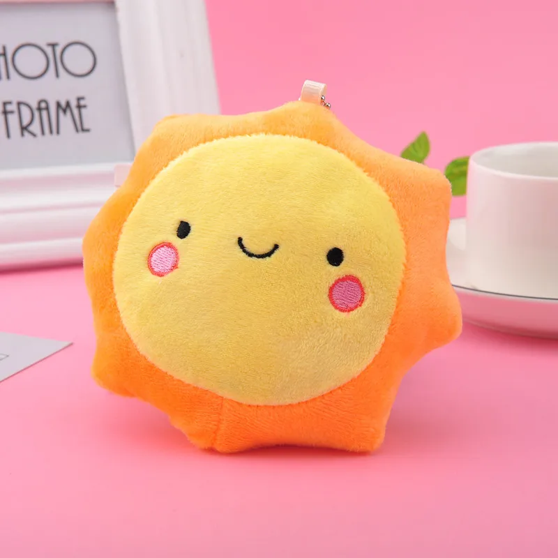 

10cm Plush Filled Star Moon Sun Cloud KeyChain Cute Cartoon Toy Doll Phone Car Lady Bag Accessories Soft Toys for Children