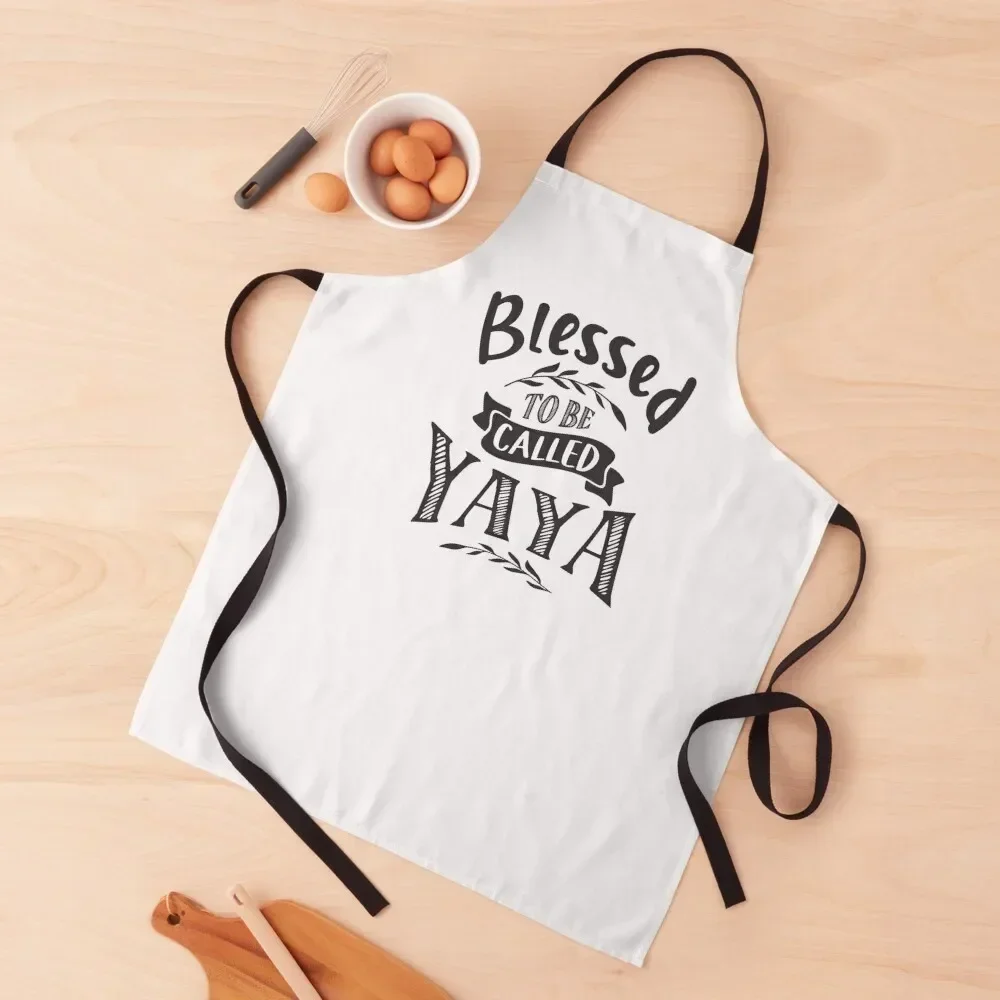 Womens Blessed To Be Called Yaya - Mothers Day Apron women's work Women Kitchen'S kitchen clothes for men Woman Kitchens Apron