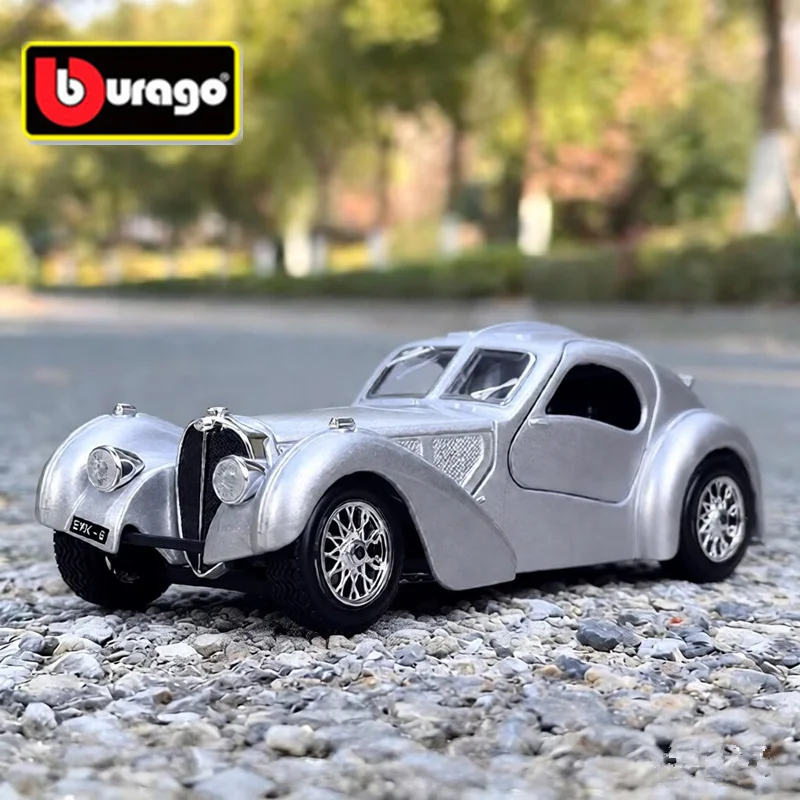 

Bburago 1:24 Bugatti Atlantic 1936, модель спортивного автомобиля из сплава, литая металлическая игрушка, классический ретро-автомобиль, имитационная модель, подарок для детей