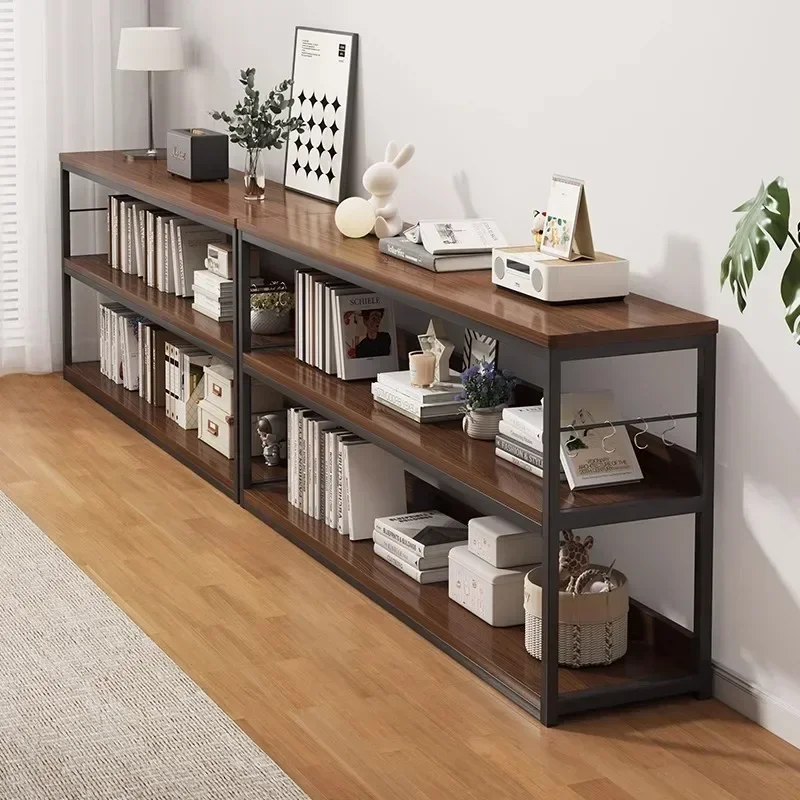 Einfaches Bücherregal, vom Boden bis zur Decke reichendes, integriertes Wandregal für das Büro, mehrschichtiges Aufbewahrungsregal, Schrank, Bücherregal, Ausstellungsregal