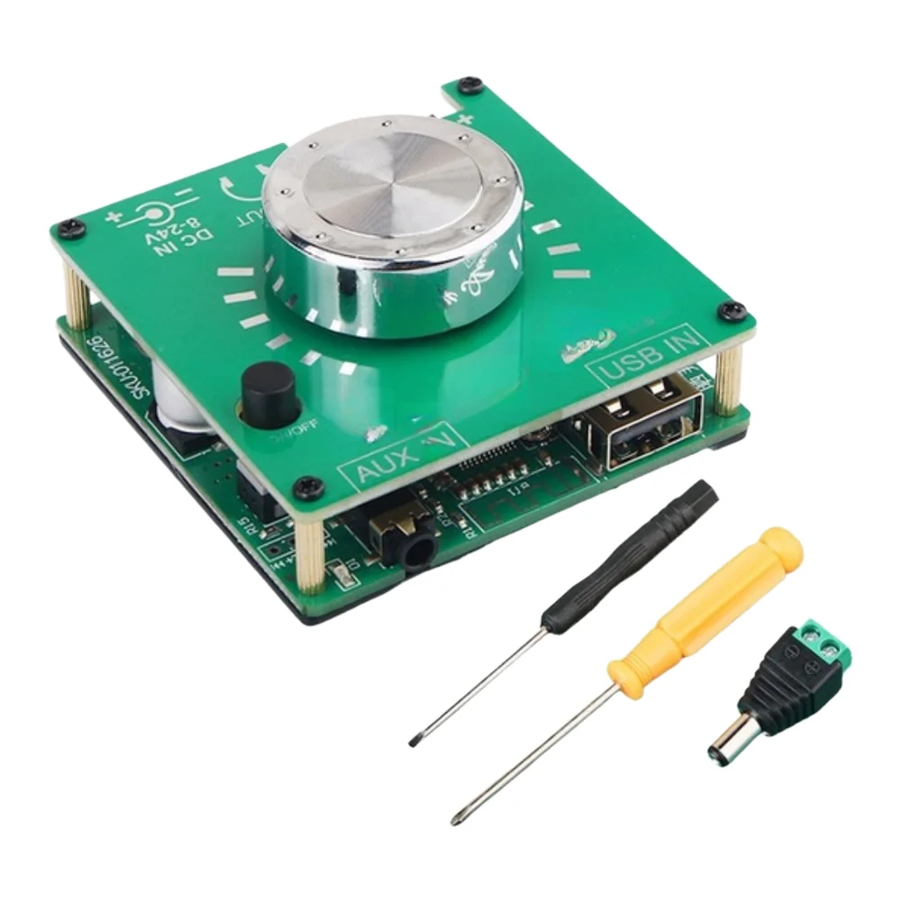 1 Piece Wireless 5.0 Digital Audio Board 30W Dual Channel HiFi Receiver For USB AUX Speaker DIY Home Sound System