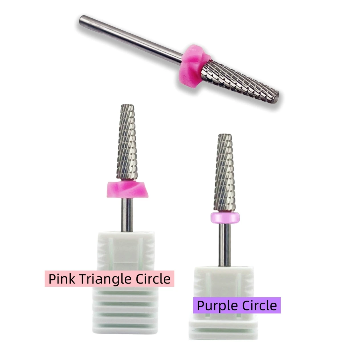 5-IN-1ミニテーパードカーバイドネイルドリルビット電動タングステンネイルドリルアクセサリー3/32インチマニキュアバーネイルキューティクルミリングツール