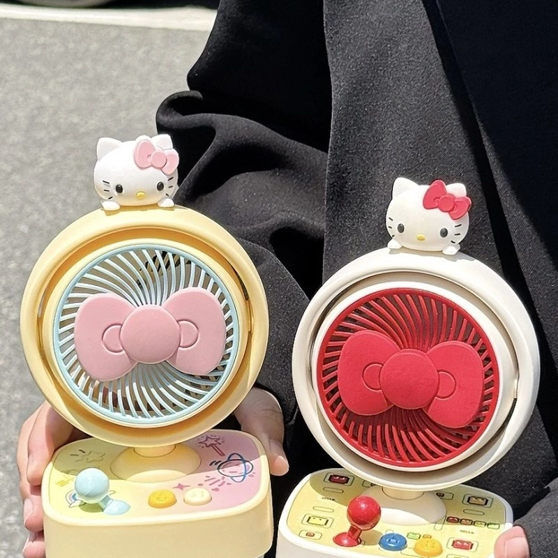 

Fan office desktop HelloKit small fan USB charging students cute big wind dormitory bedside