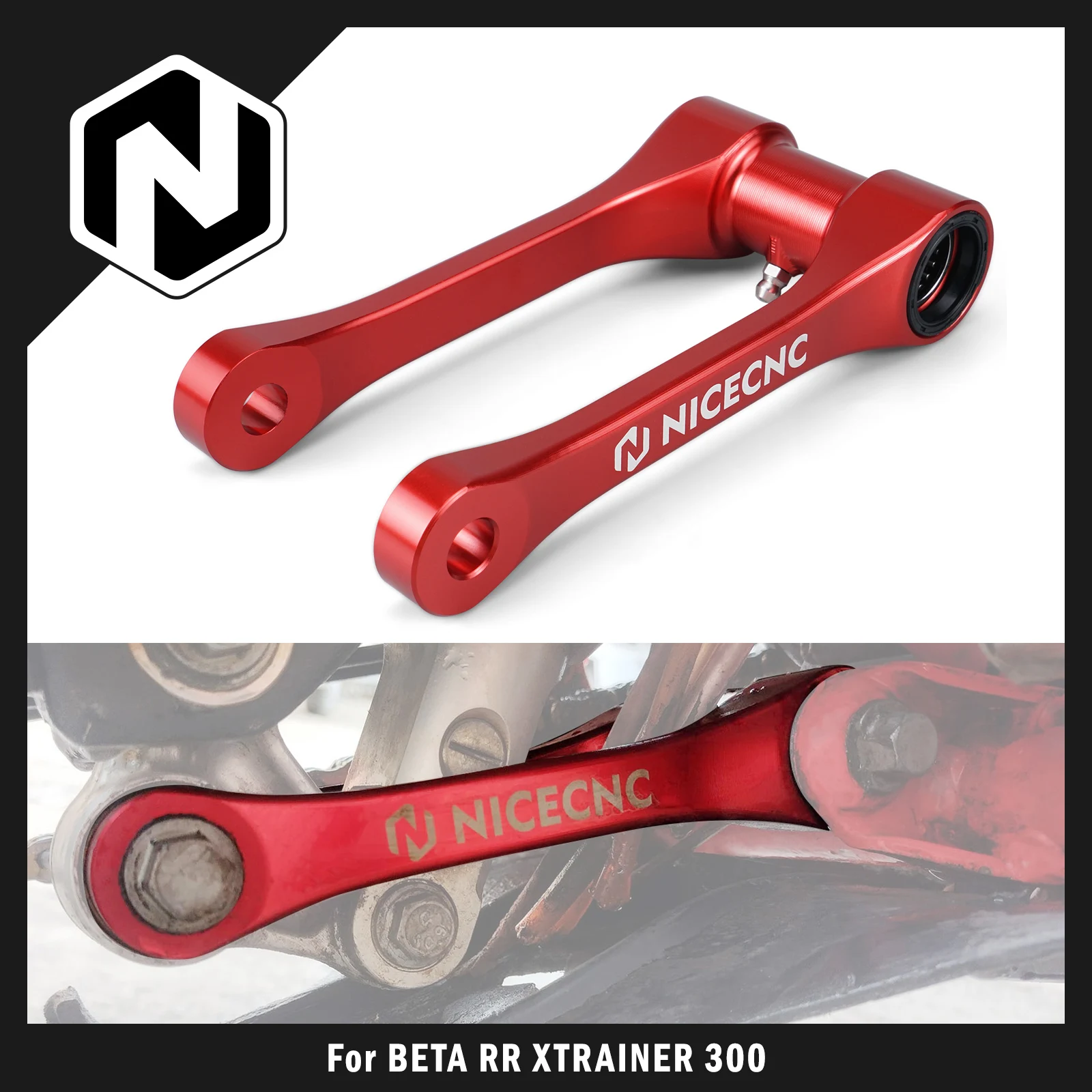 

NICECNC For Beta RR 300 2013-2025 Xtrainer 300 2015-2025 1.25IN/30MM Lowering Link Kit RR125 RR 250 RR 350 RR 390 RR 430 480 498