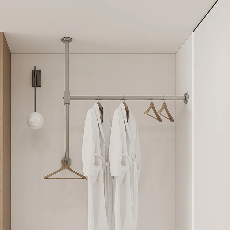 

Stainless steel electroplated black titanium hanger hotel bed and breakfast apartment bathroom clothes hanger on the wall wall