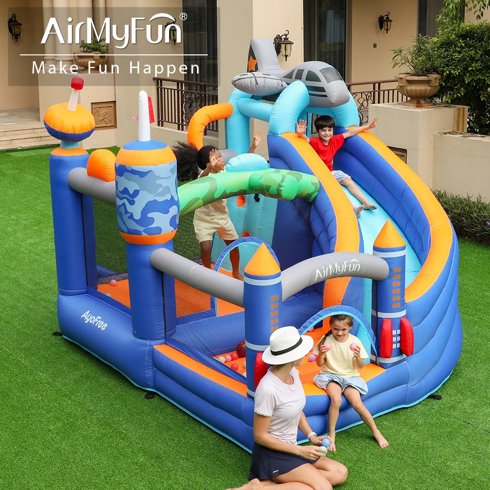 

Cross-border children's inflatable castle outdoor slide indoor trampoline household small jumping bed inflatable castle