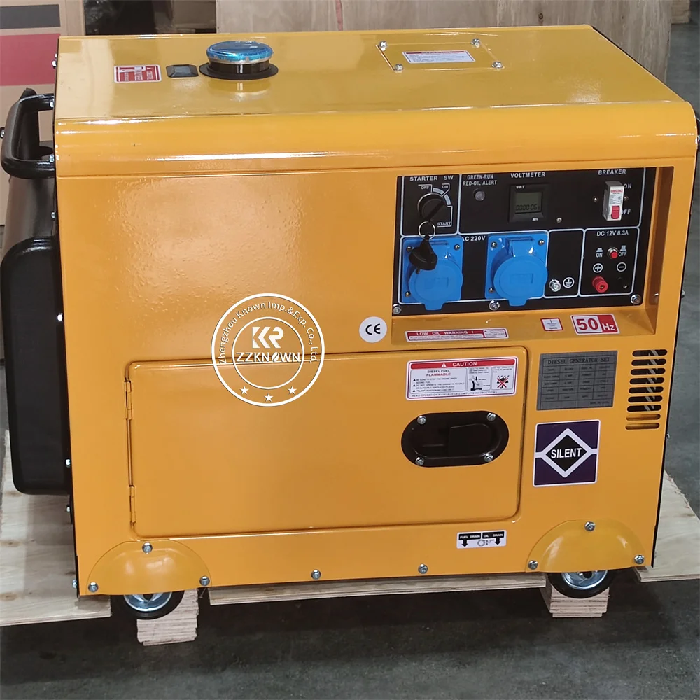 

Heavy Duty Silent Diesel Generator Portable Power Generator Electric Start Backup Electricity Generator for Outdoor Work