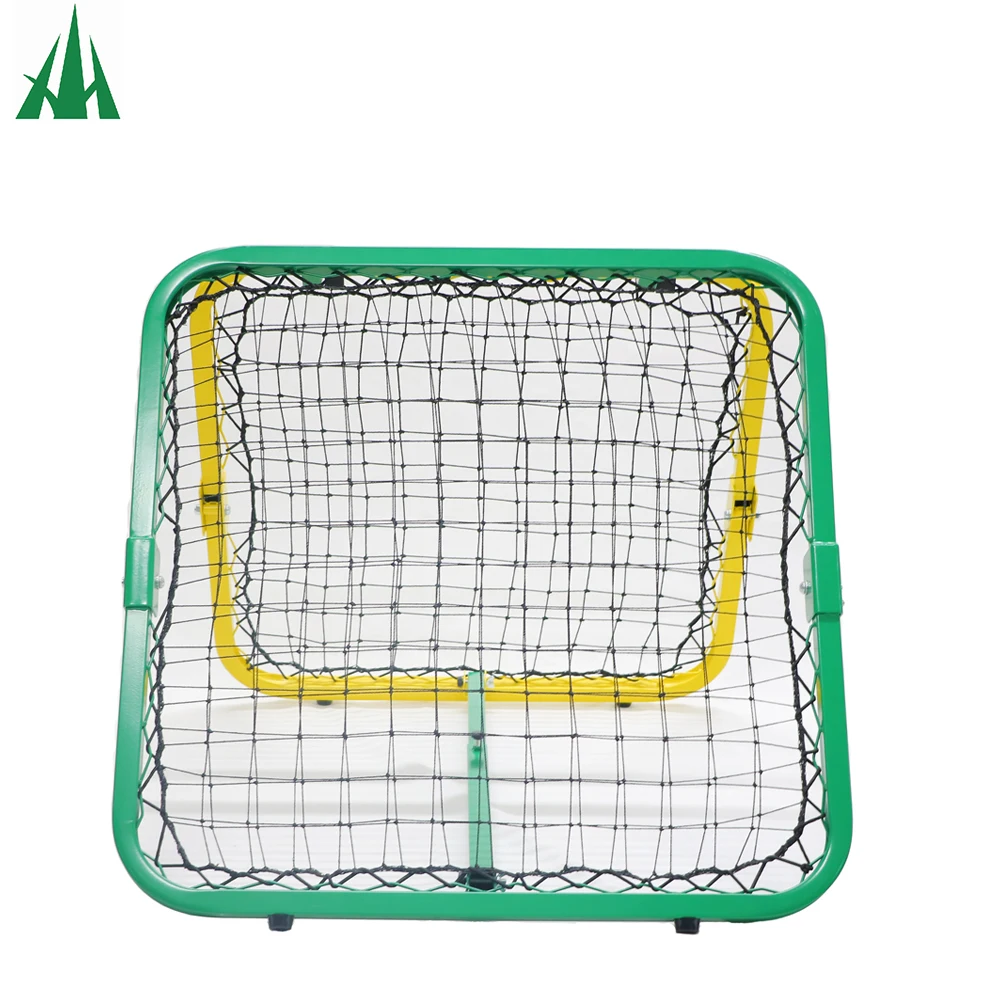 Jaring Rebound Sepak Bola Sisi Ganda 1X1M Portabel Sudut Dapat Disesuaikan Jaring Rebound Latihan Sepak Bola Luar Ruangan Persegi Mini untuk Latihan