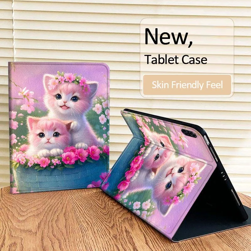 

Чехол для планшета с рисунком розового кота для Huawei MatePad Pro Air 12 X Honor Pad 8 V8 9 13 GT GT2 3 12,6 13,3 дюйма