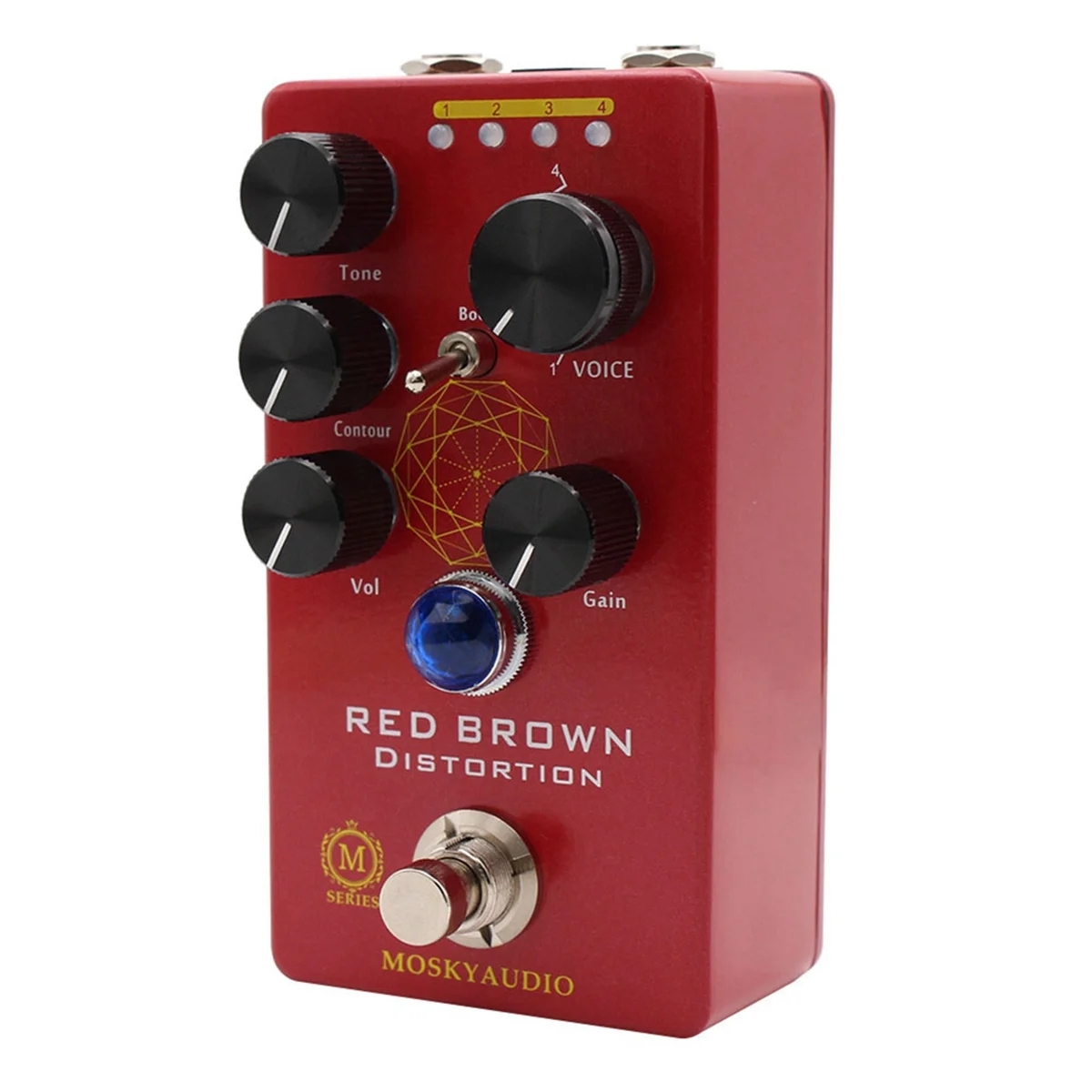 Práctico Pedal de efecto de guitarra de distorsión MOSKY RED BROWN Pedal de distorsión Moskyaudio Pedal de efectos de guitarra eléctrica guitarra Ac