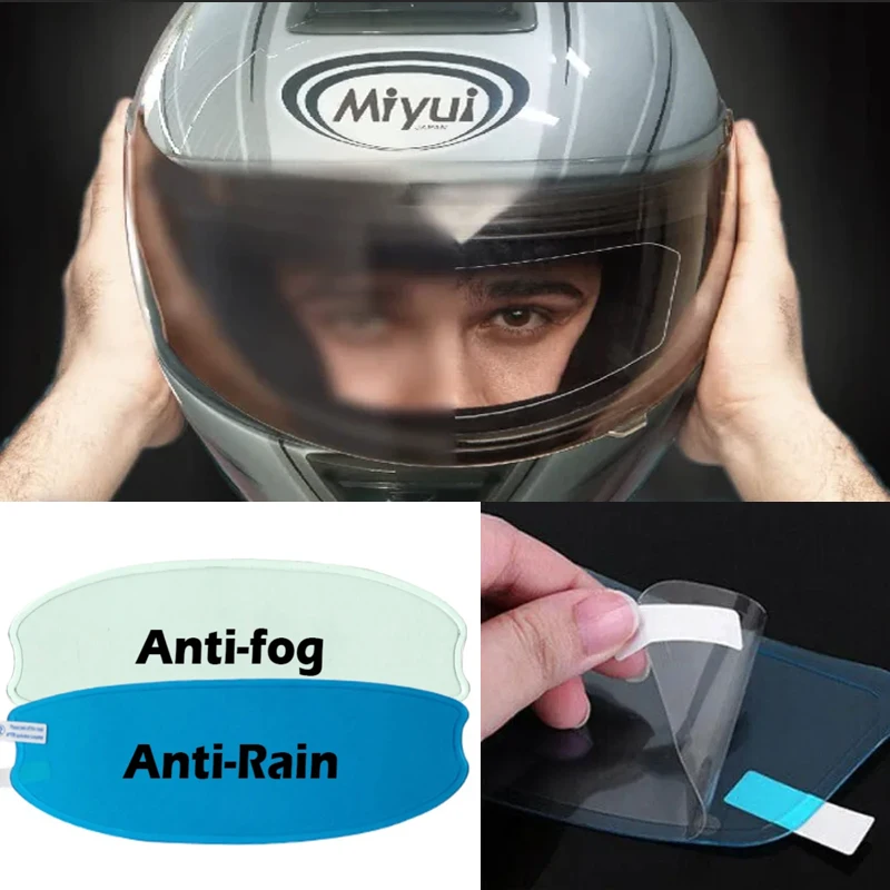 

2Pcs Motorbike Helmet Rainproof Film Patch Sunshade Sunscreen UV Anti-fog Film Good Fit High Definition Light Transmission