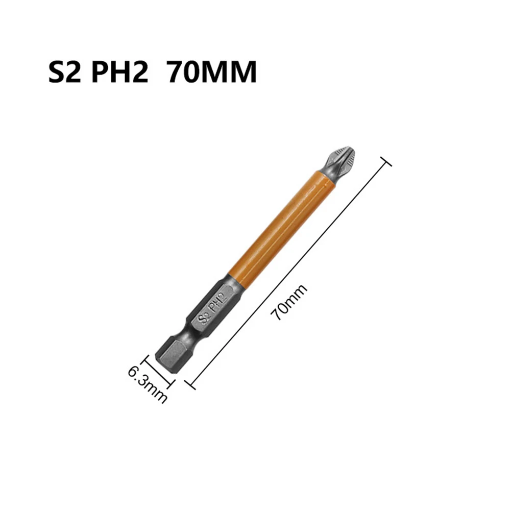 1/5 szt. Antypoślizgowy zestaw bitów wkrętakowych magnetycznych PH2 25-150mm 1/4 \