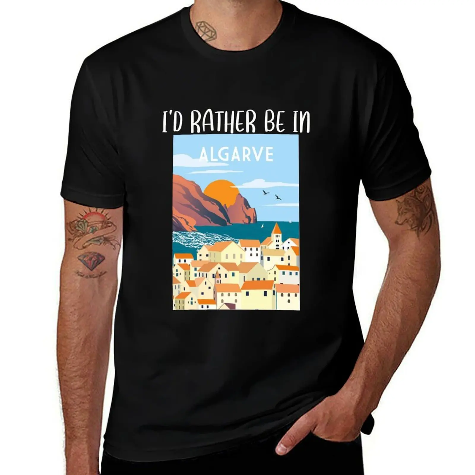 

I Would Rather be In Algarve I Love Portugal T-Shirt T-shirts oversize street wear oversized t shirt t shirts men