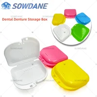 Caja de almacenamiento para retenedores dentales, 20 piezas, caja para dentaduras parciales, estuche para baño, caja pequeña para dientes de ortodoncia, caja de PP con orificio
