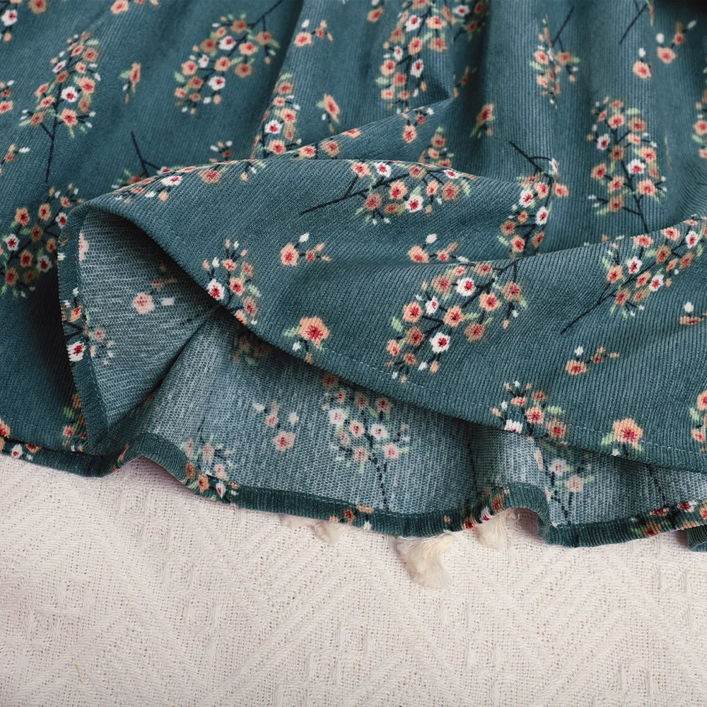 النسخة الكورية من الترفيه الريف نمط الفتيات الخريف جديد تكدرت زهرة طباعة فستان بكم طويل ملابس الموضة للأطفال #6