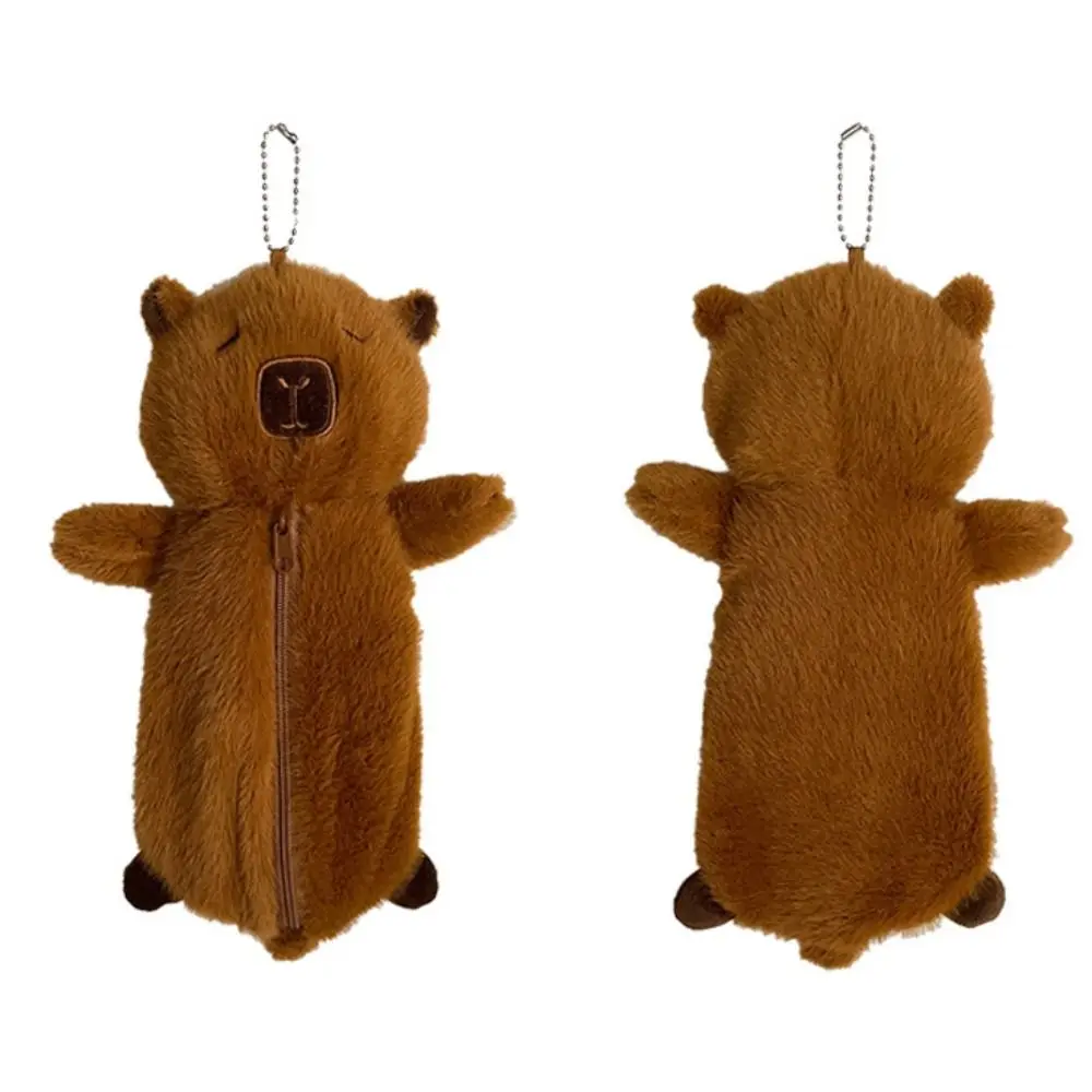 

Large Capacity Capybara Plush Pen Bag Zipper Animal Doll Cartoon Capybara Plush Doll Animal Cute Capibara Plush Pencil Pouch