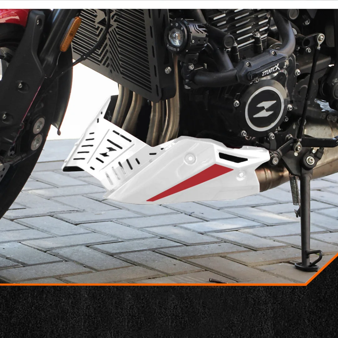 For ZXMOTO 500F, this is a modification kit including a lower fairing, engine guard, protective cover, and decorative panel acce