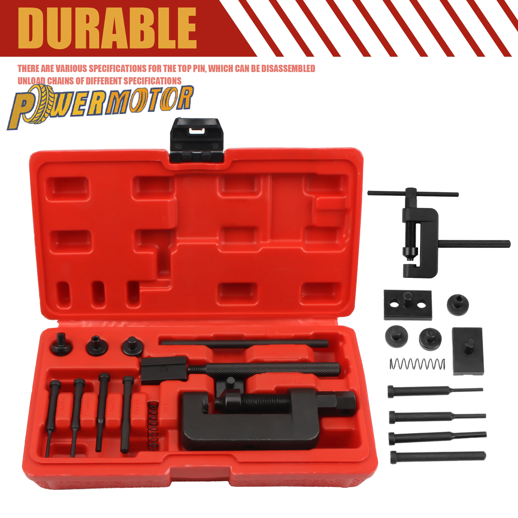 

Motorcycle Chain Breaker Riveting Set Launches Chain Pin Press For Motorcycle Bicycle ATV Timing Chain Cutting Repair