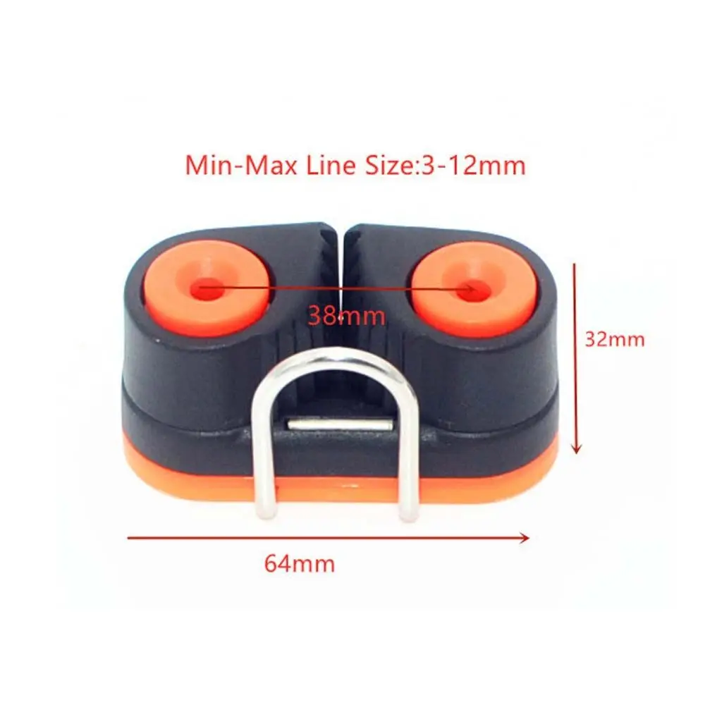 Practical Ball Bearings Nylon Rope Clamp Kayak with Leading Rings Fast Entry Cam Cleat Marine Hardware Boat Cleats