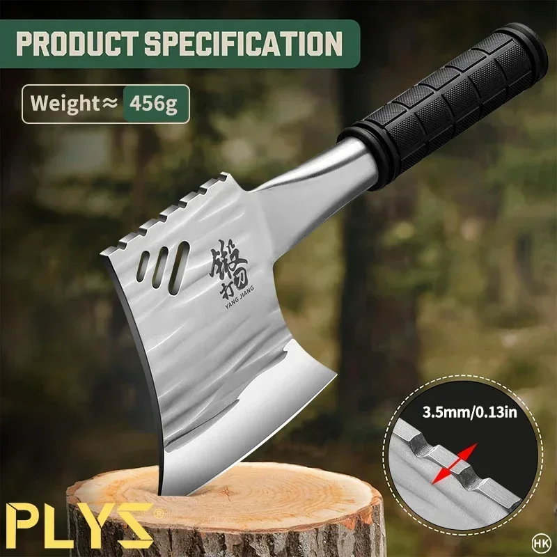 PLYS - Multifuncation Outdoor Camping Hatchet Axe Knife Used for Heavy Chopping Wood Yard Work and Jungle Cleaning Hand Tool