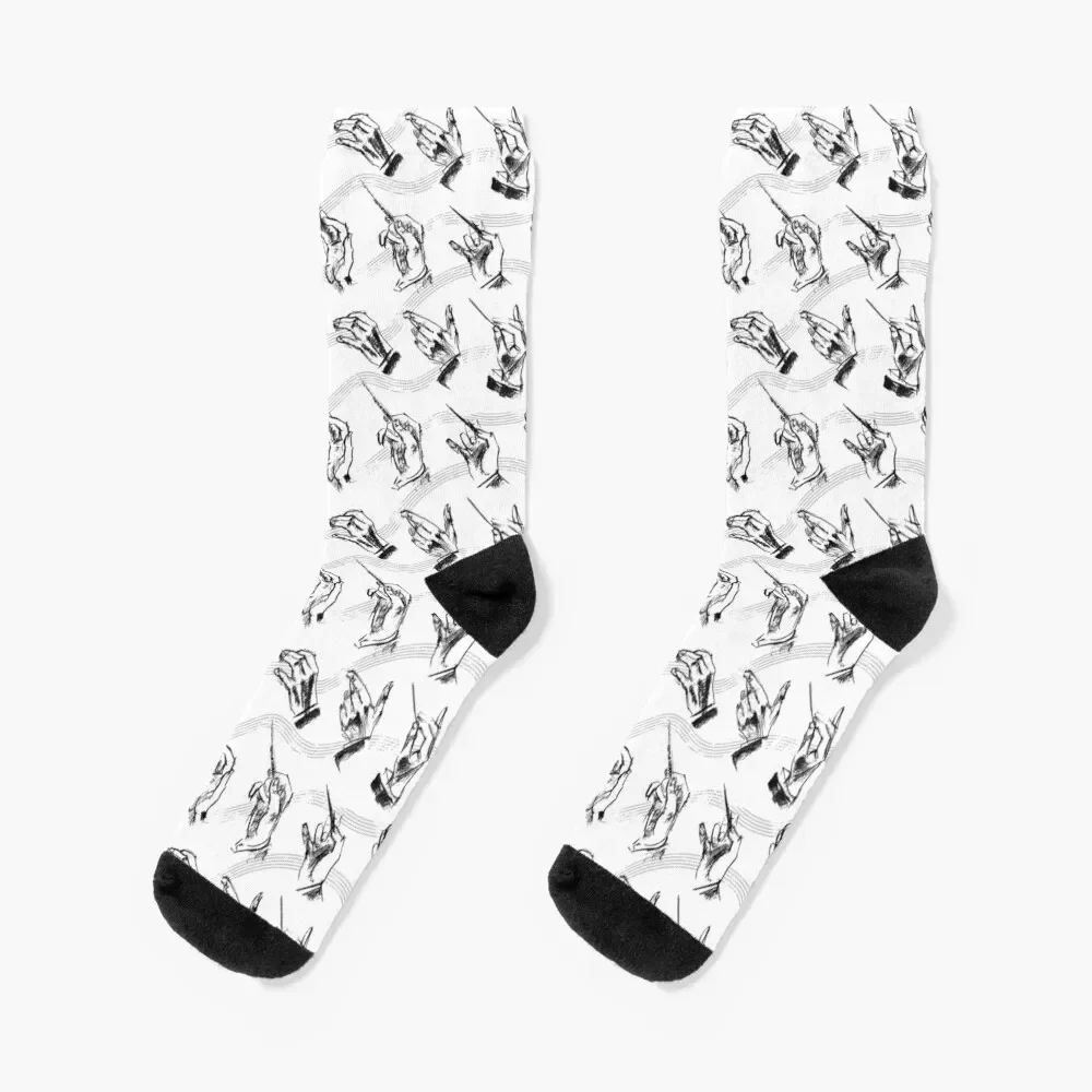 

Conductor (pattern in black and white) Socks sport cute happy Sports Boy Child Socks Women's