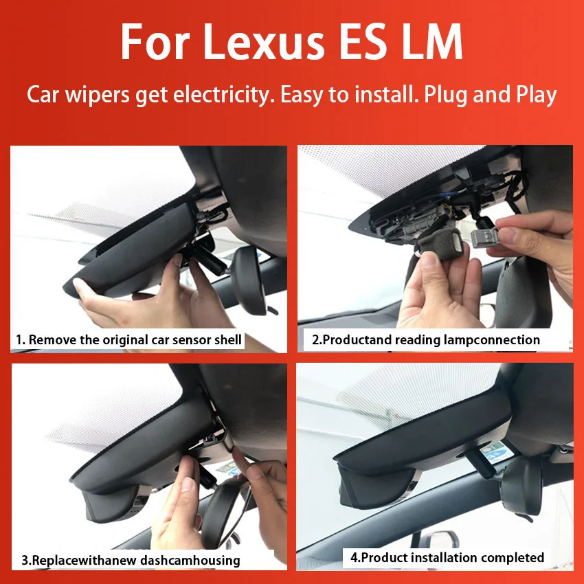 Dash Cam For Lexus NX 300H 350H RX 350 450H UX 250H ES ES200 ES250 ES300H LM LM300h GX IS UHD 4K Dashcam Car DVR Front and Rear