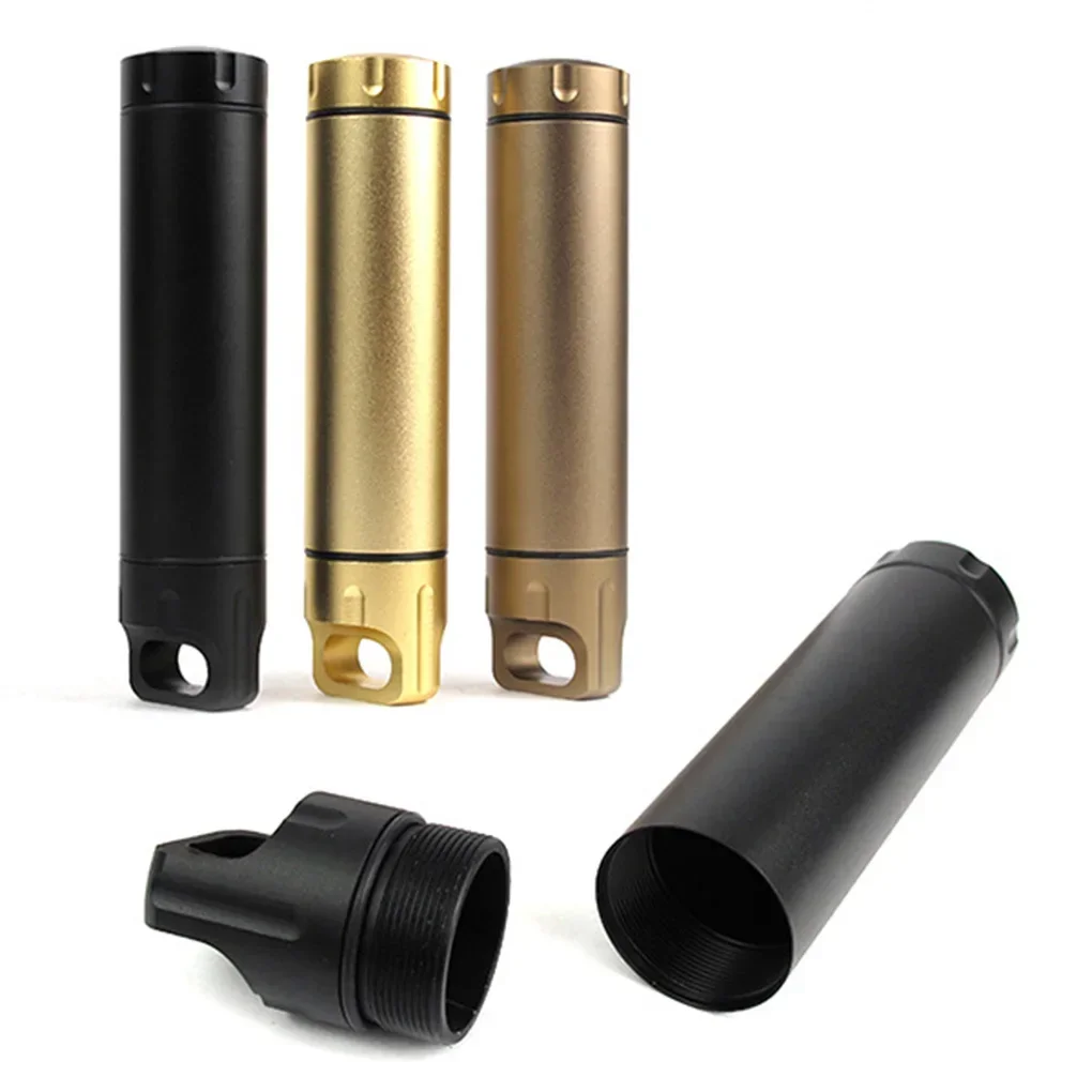 Outdoor Portable Waterproof Capsule Seal Bottle Aluminum Alloy Outdoor Survival Pill Box Multifunctional Container