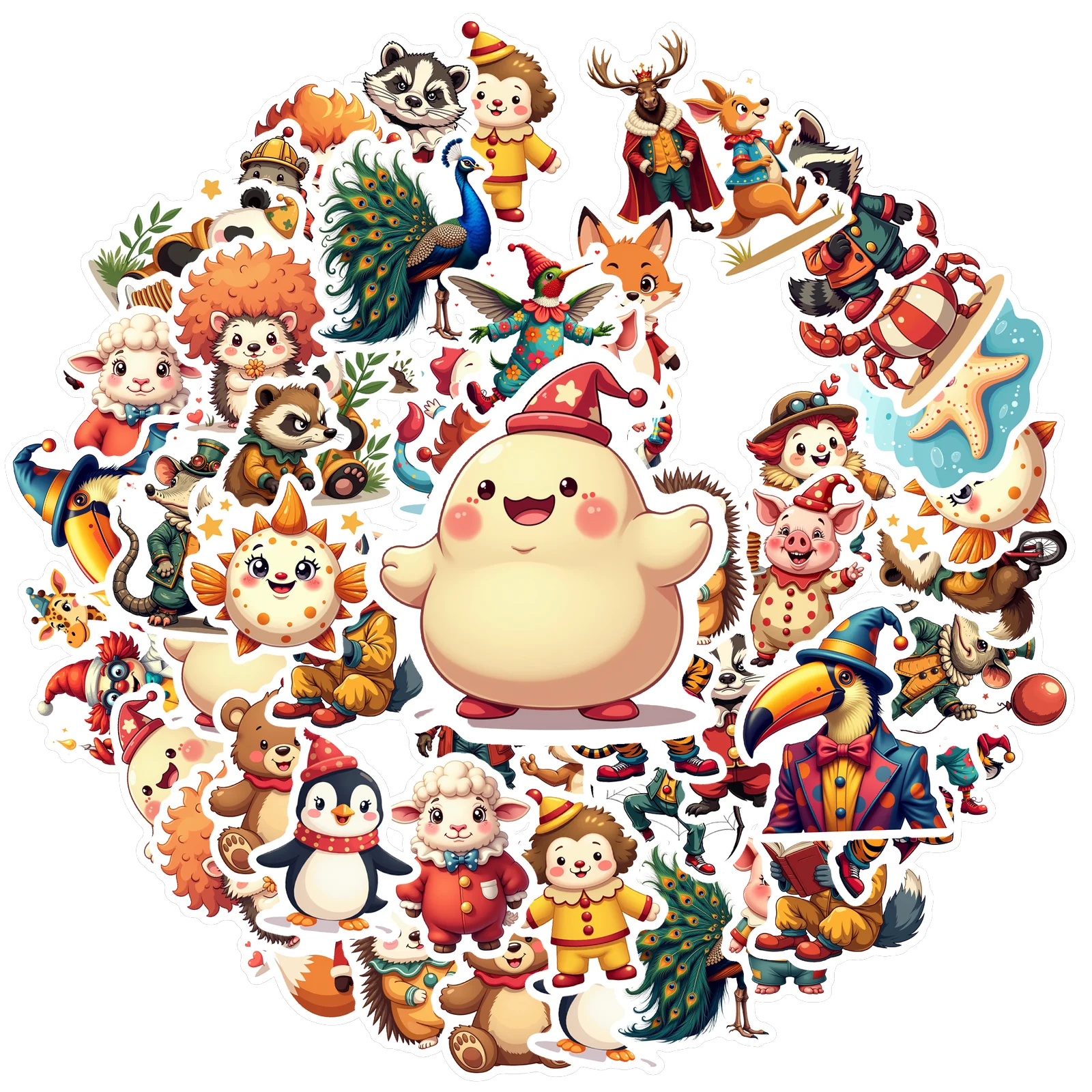 

35 шт., милые наклейки, красочные наклейки с животными, мультяшные наклейки для DIY телефона, ноутбука, скрапбукинга, велосипеда, ноутбука, багажа, мобильного телефона