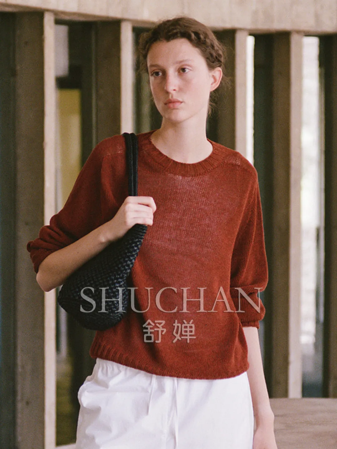 Pullover Knitted Sweater Women's 2026 Autumn New High-end Loose Cotton and Linen Knitted Top