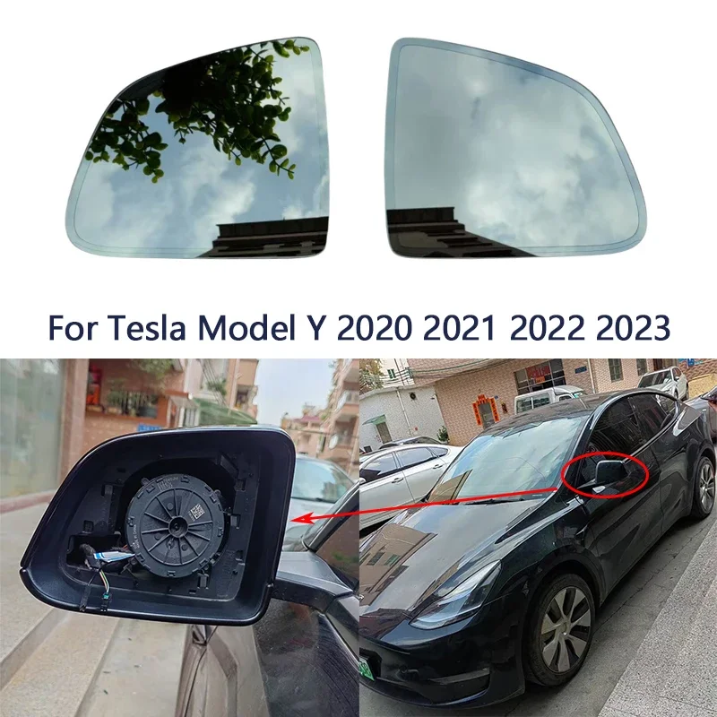 Original Quality Mirror for Tesla Model Y 2019-2023 Car View Mirror Wide Angle Glass Auto Dim Heated 925-3138-001 925-3137-001