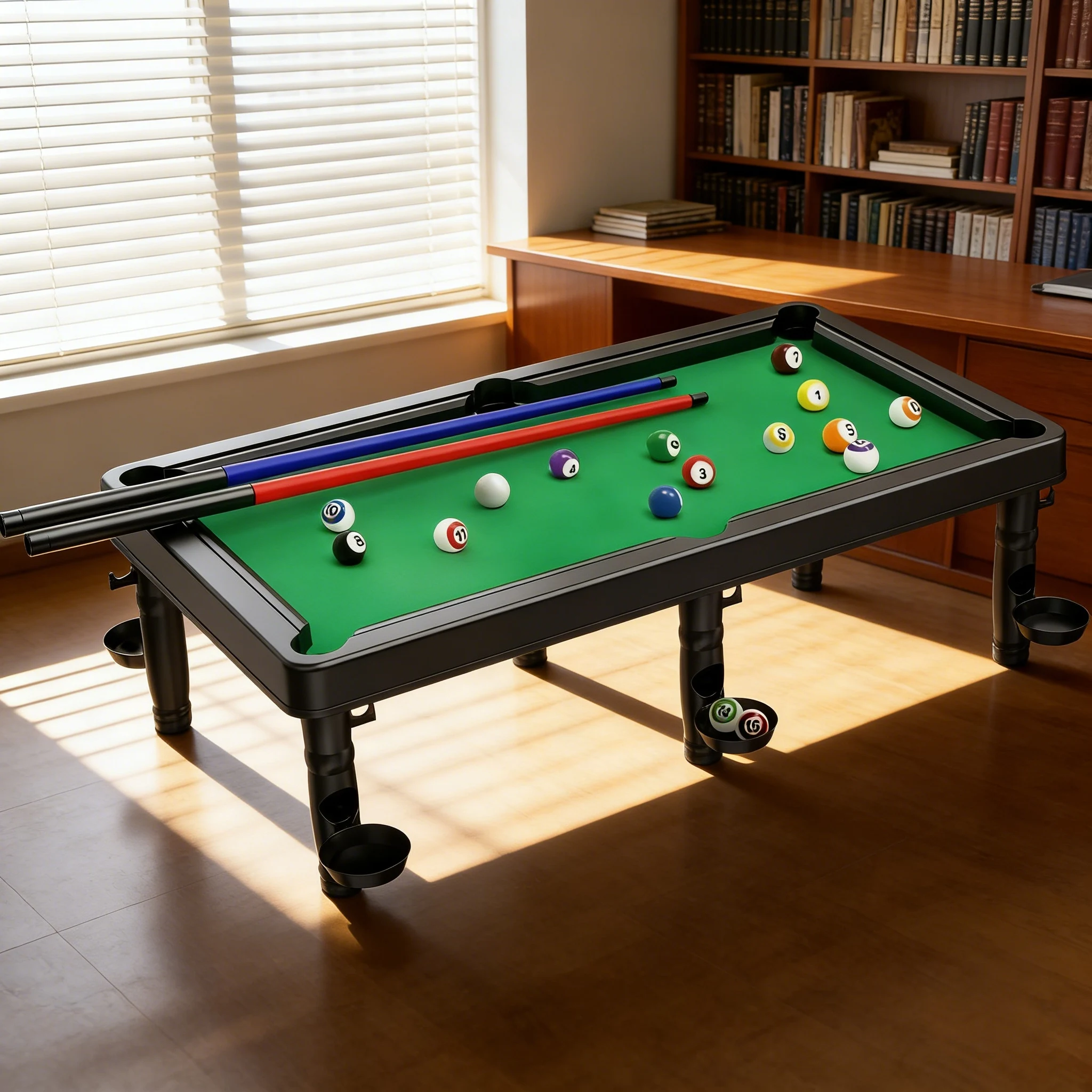Multi-Game 3 in 1 Pool Table Combining Table Tennis and Air Hockey for Maximum Recreation Value