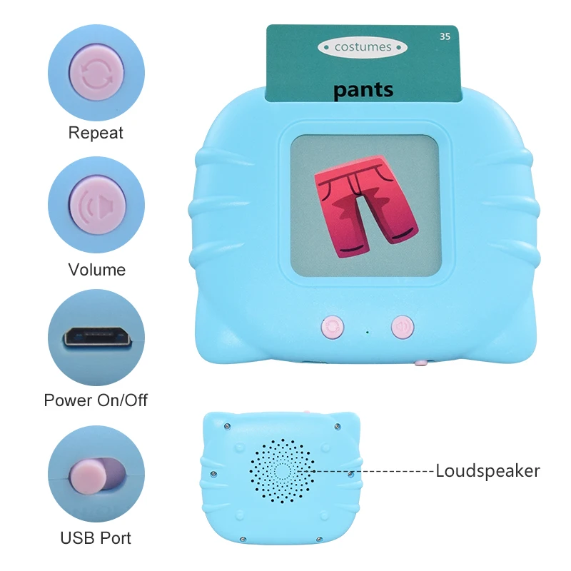 

English Language Electronic Book Kids Educational Learning Toy Talking Flash Cards for Toddlers 224 Sight Words Flash Cards Kids