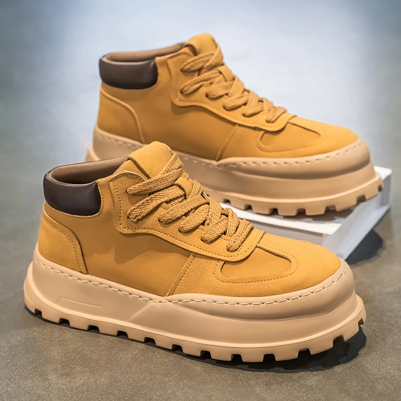 

Новые модные мужские повседневные кеды для скейтбординга, удобные кроссовки на толстой подошве, подходящие для улицы, дизайнерские люксовые платформенные кеды