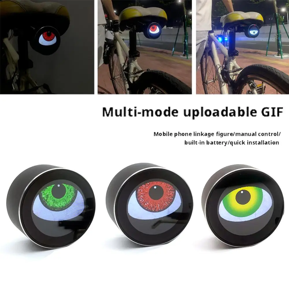 Dynamic LED Bicycle Tail Light Demon Eye Bike Light Headlight Assembly Waterproof USB Rechargeable Light Bicycle Accessories - Image 3