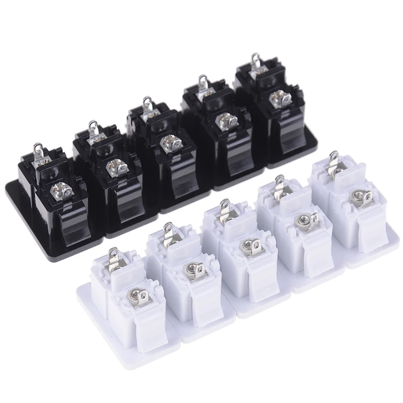 ** * New Sale 5Pcs AC250v 2.5a iec320 c8 male 2 pins power inlet socket connector