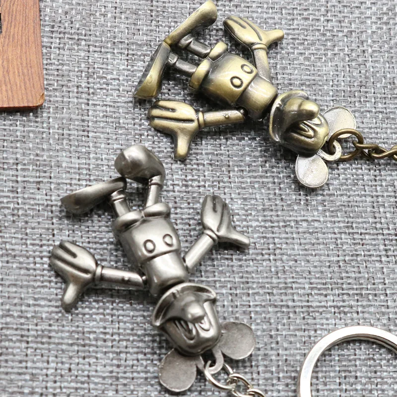 New Anime Mickey Mouse Keychain Kawaii Minnie Stitch Winnie the Pooh Keyring Cartoon Donald Duck Bag Key Pendant Gifts