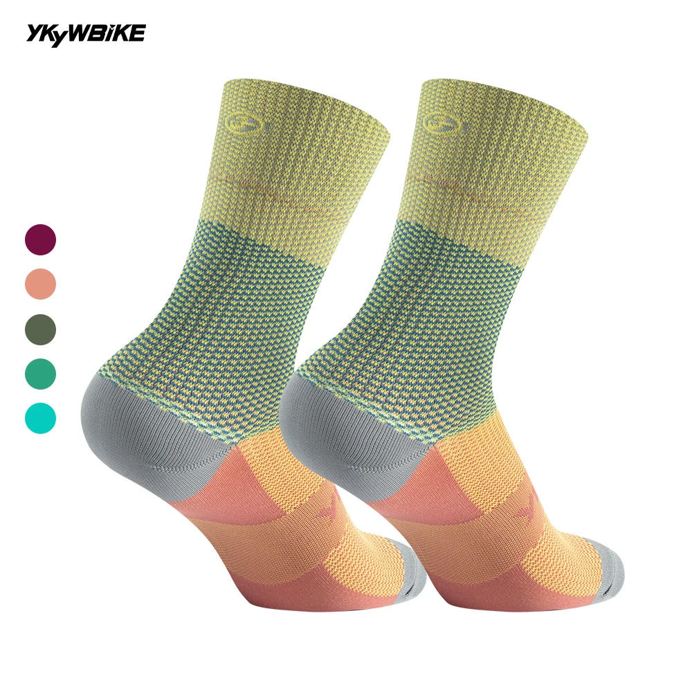 YKYWBIKE Cycling Socks Unisex High quality professional breathable road cycling socks running outdoor cycling competition socks