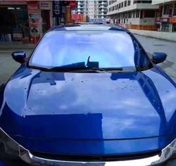 75% Chameleon Car Tint Film High Quality Front Windscreen Window Light Blue Color Change Solar Sticker