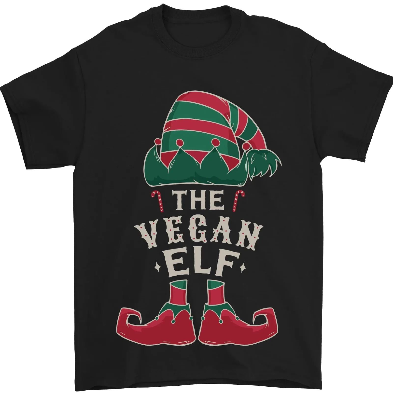 The Vegan Elf Funny Christmas T-Shirt Men 100% Cotton