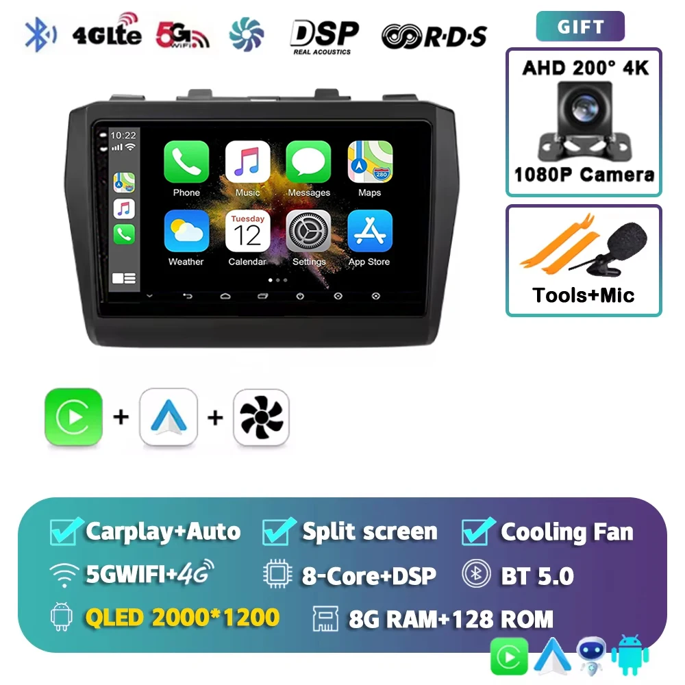 Android 16 autoradio voor Suzuki Swift 2017 2018 2019 2020 2021 draadloze Carplay Android Auto audio multimediaspeler 2 Din