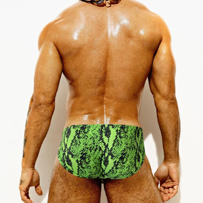 Tanga esportiva suave para homens, roupa íntima masculina atrevida, calcinha T com estampa de leopardo, micro biquíni da moda masculina, cuecas sexy