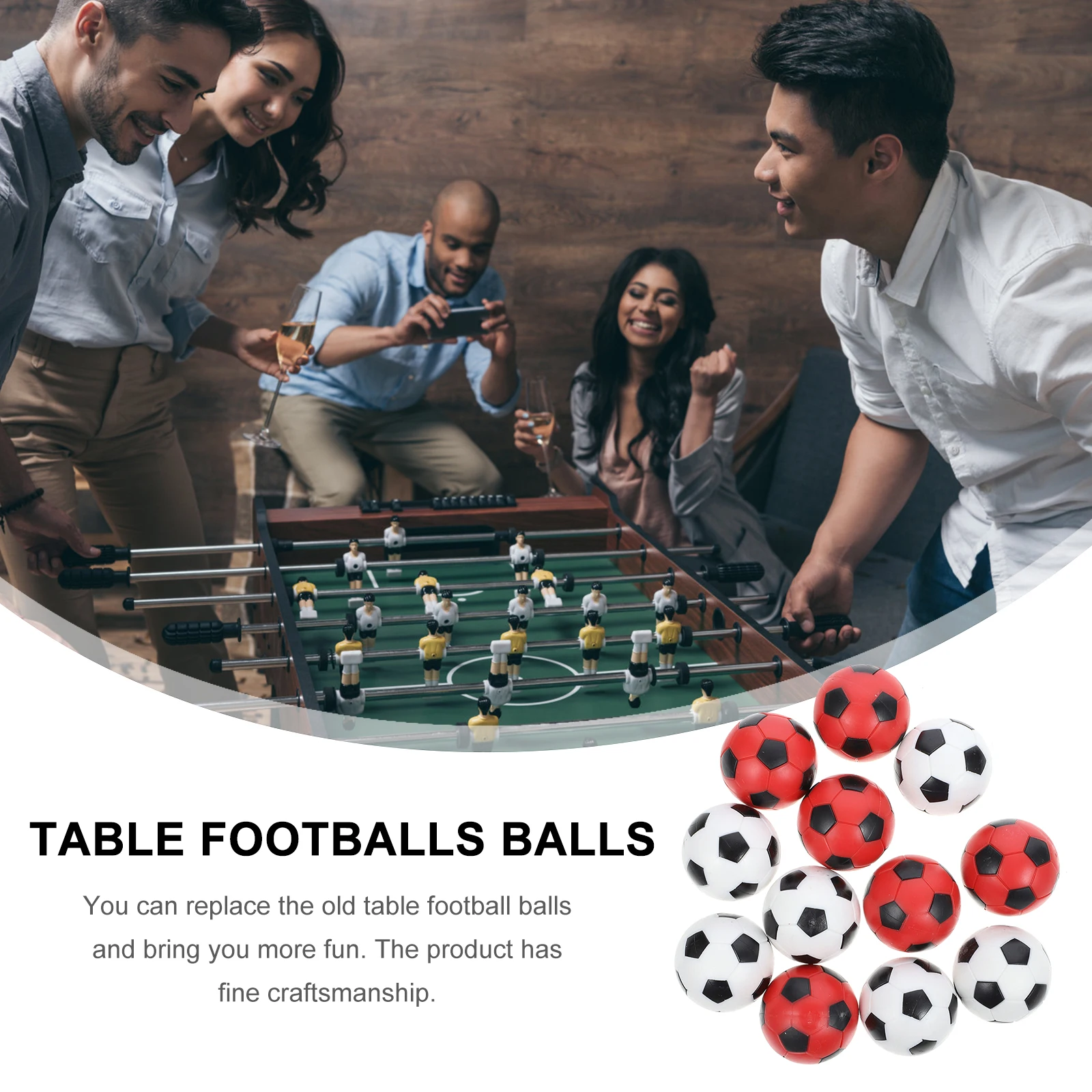 

12 Pcs Football Accessories Table Foosball Soccer Replacement Balls Foosballs Replacements Tennis
