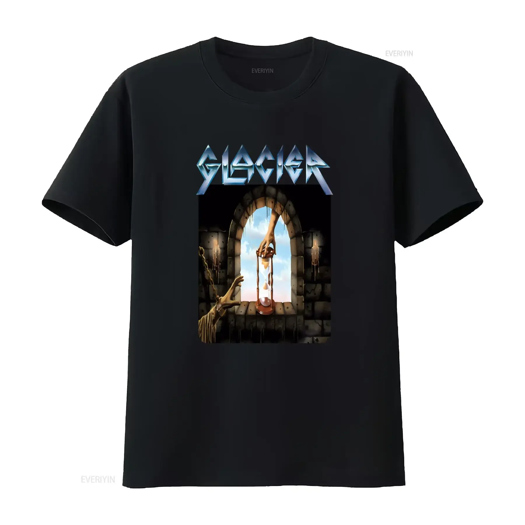 Glacier Hourglass Design T Shirt New DTG Available in S M L XL 2Xl 7Xl Sizes vintage Washed Comfortable Slightly Stylish Soft
